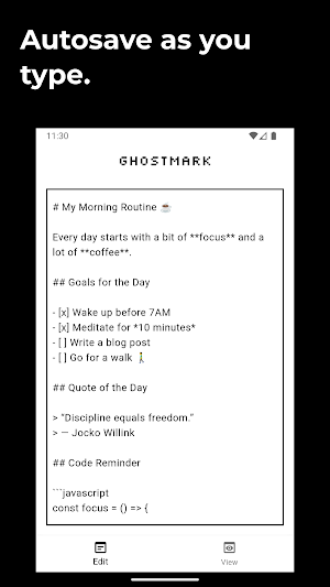 GhostMark: Markdown Editor Screenshot 2