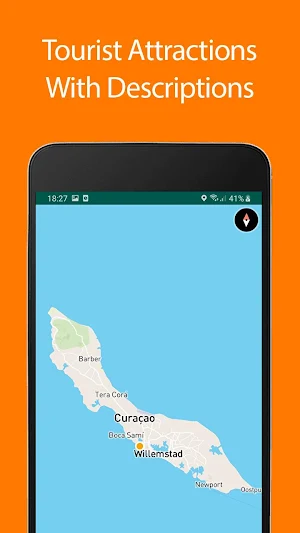 Curacao Offline Map and Travel Guide Screenshot 0