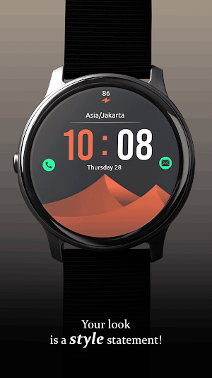 Red Desert Simple Watch Face Screenshot 0
