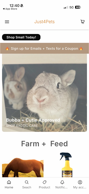 Just4Pets.Co Screenshot 1