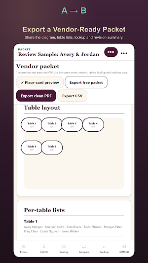 Wedding Seating Chart: Compare Screenshot 2
