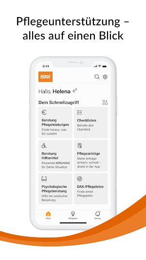 DAK Pflege-App Screenshot 1