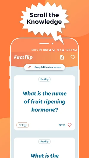 Factflip: One Word Answer App Screenshot 2