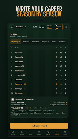Manager's Notebook: Football Screenshot 3