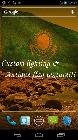 Kazakhstan Flag Live Wallpaper Screenshot 3