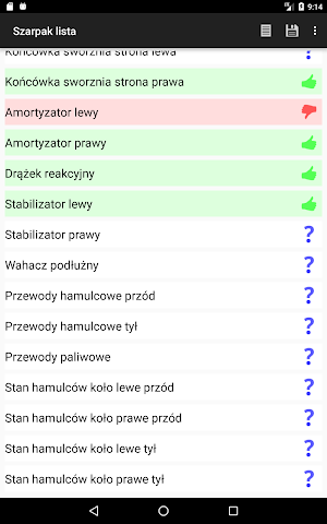 SZX Check list Screenshot 2