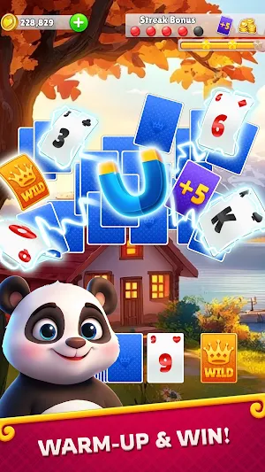 Solitaire TriPeaks Idle Panda Screenshot 1