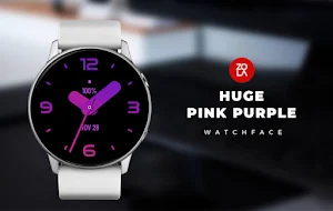 Huge Pink Purple Watch Face Screenshot 0