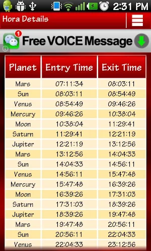 Hora Muhurat - Astrology Screenshot 0