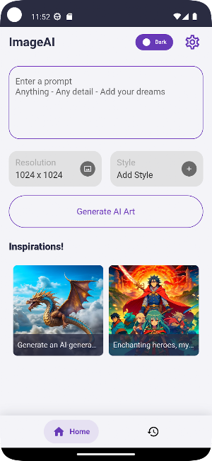 ImageAI – Art Generator Screenshot 0