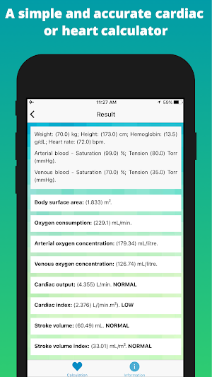 Cardiac Output & Volume Calculator: Cardiology Screenshot 1