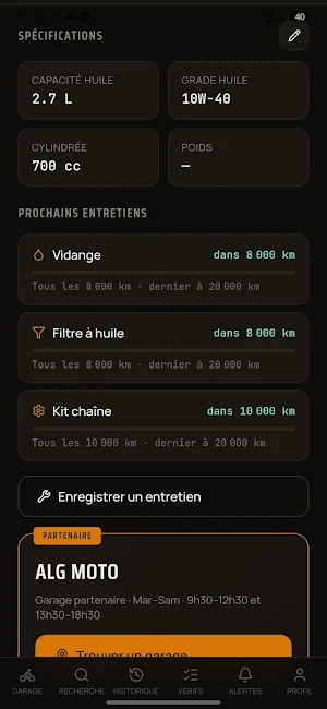 Mon Garage Moto Screenshot 1