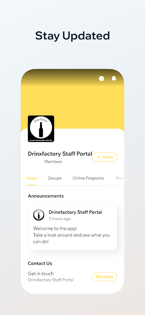 Drinxfactory Staff Portal Screenshot 0