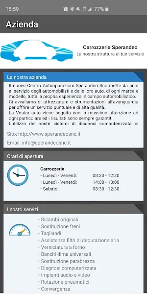 Carrozzeria Sperandeo Screenshot 1