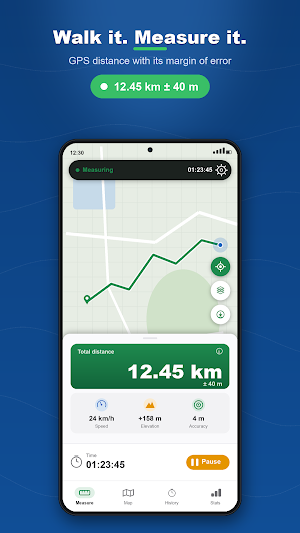 Distance Measure Pro: GPS Area Screenshot 0