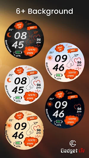 Doodle 2 Digital Watch Face Screenshot 2