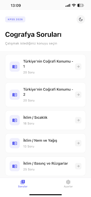 KPSS Coğrafya Soruları 2026 Screenshot 0