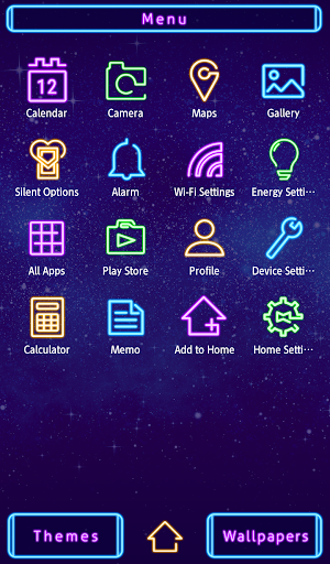 Stylish Wallpaper Neon Galaxy Theme Screenshot 1