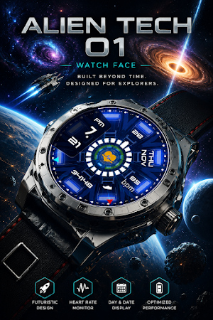 Alien Tech 01 Watch Face Screenshot 2
