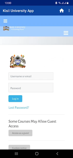 Kisii University App Screenshot 1