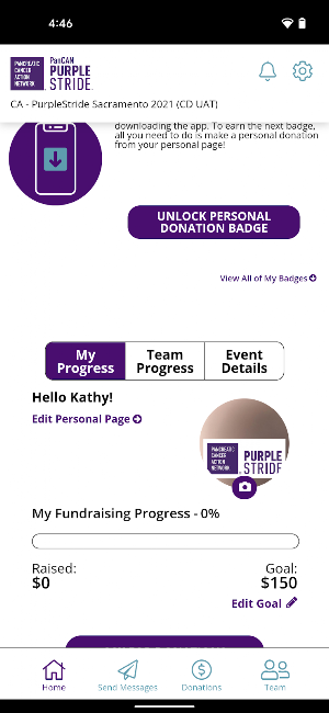 PurpleStride Screenshot 1