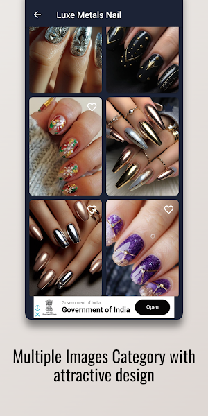 Luxe Metals Nail Polish Design Screenshot 1