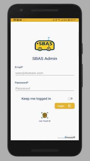 SBAS Admin App Screenshot 0