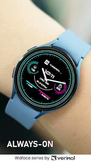AW19 Neon Cyberpunk Watch Face Screenshot 2