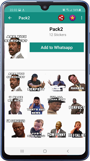 Funny memes stickers for WhatsApp - WAStickerApps Screenshot 2