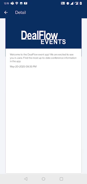 DealFlow Events Conference App Screenshot 2