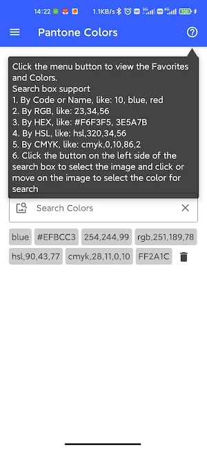 Pantone Colors Screenshot 0