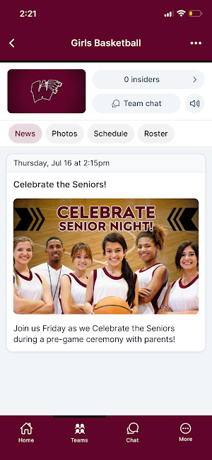 Wakefield Wolverines Athletics Screenshot 3