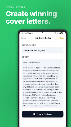 AI Resume & Cover Letter Maker Screenshot 2