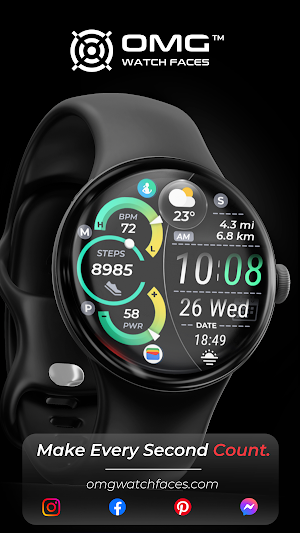 OMG 142 Digital Watch Face Screenshot 1