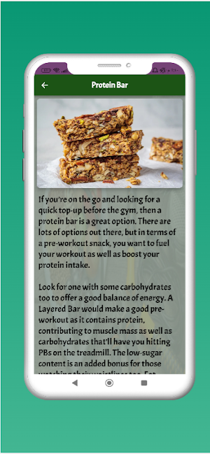 Workout food Screenshot 1