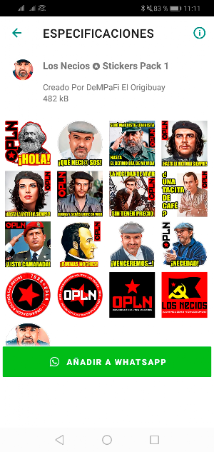 Stickers Los Necios Screenshot 2