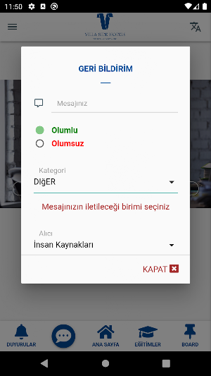 Villa Side Staff App Screenshot 3