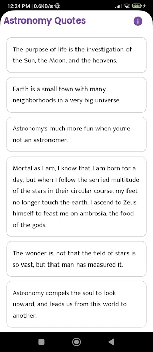Astronomy Quotes and Sayings Screenshot 0
