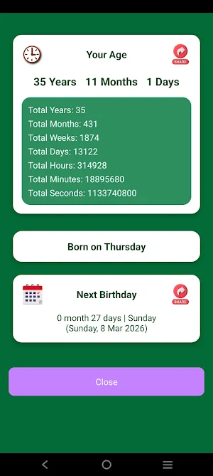 Age Calculator Screenshot 1