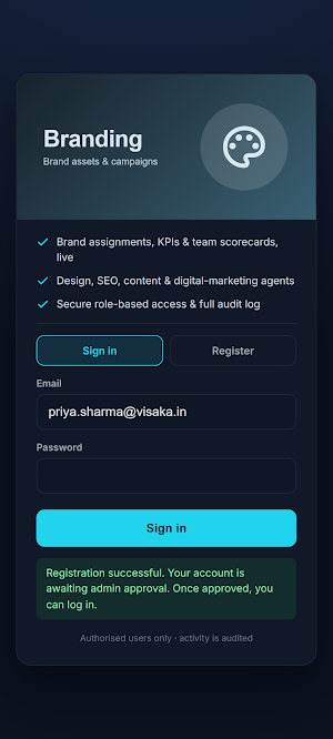 Visaka Branding Screenshot 2