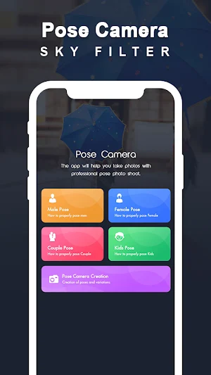 Pose Camera for Guides Photography & Sky Filter Screenshot 1