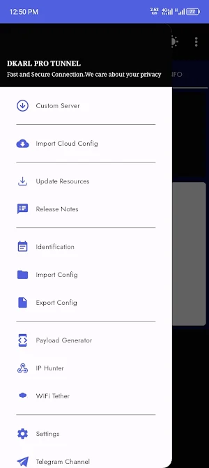 DKARL PRO TUNNEL - Secure VPN Screenshot 3