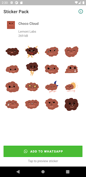 Choco Cloud Stickers Screenshot 0