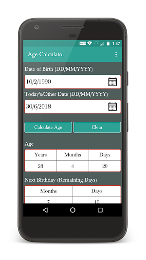 Age Calculator Screenshot 0