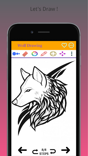 How to Draw Wolf Tattoo Step by Step Screenshot 3