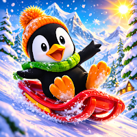 Sledding Penguin Gang Slide