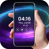 Digital Clock on Screen Amoled