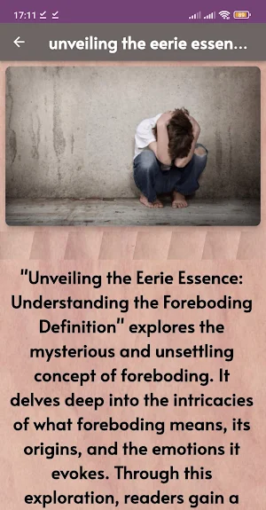 foreboding definition Screenshot 2