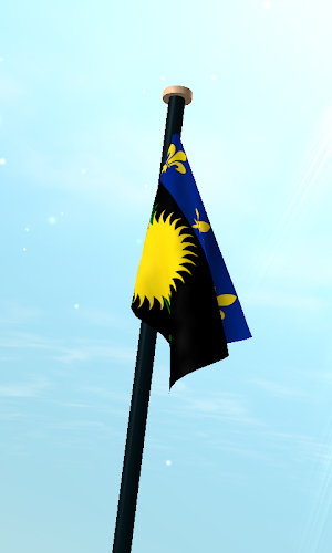 Guadeloupe Flag 3D Wallpaper Screenshot 2