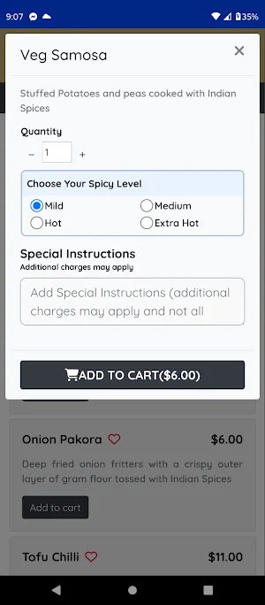 Taj Mahal Masala Restaurant Screenshot 2